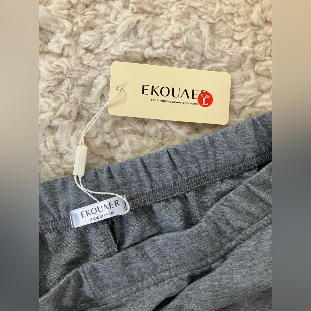Ekouaer Women's Gray Pajama Bottoms - Soft Sleepwear